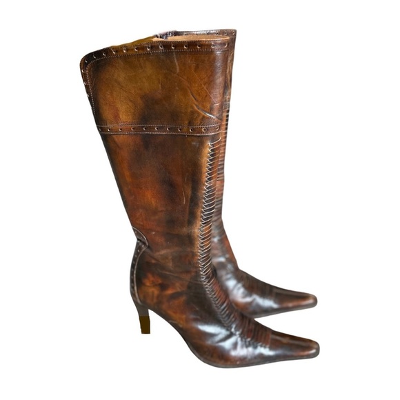 Arnold Churgin Distressed Leather Boots | 37 - Picture 1 of 11